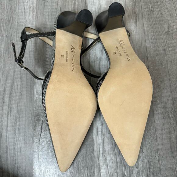 Anne Klein Plaid Houndstooth Point Toe Heels Pumps Size 8 - Picture 6 of 7